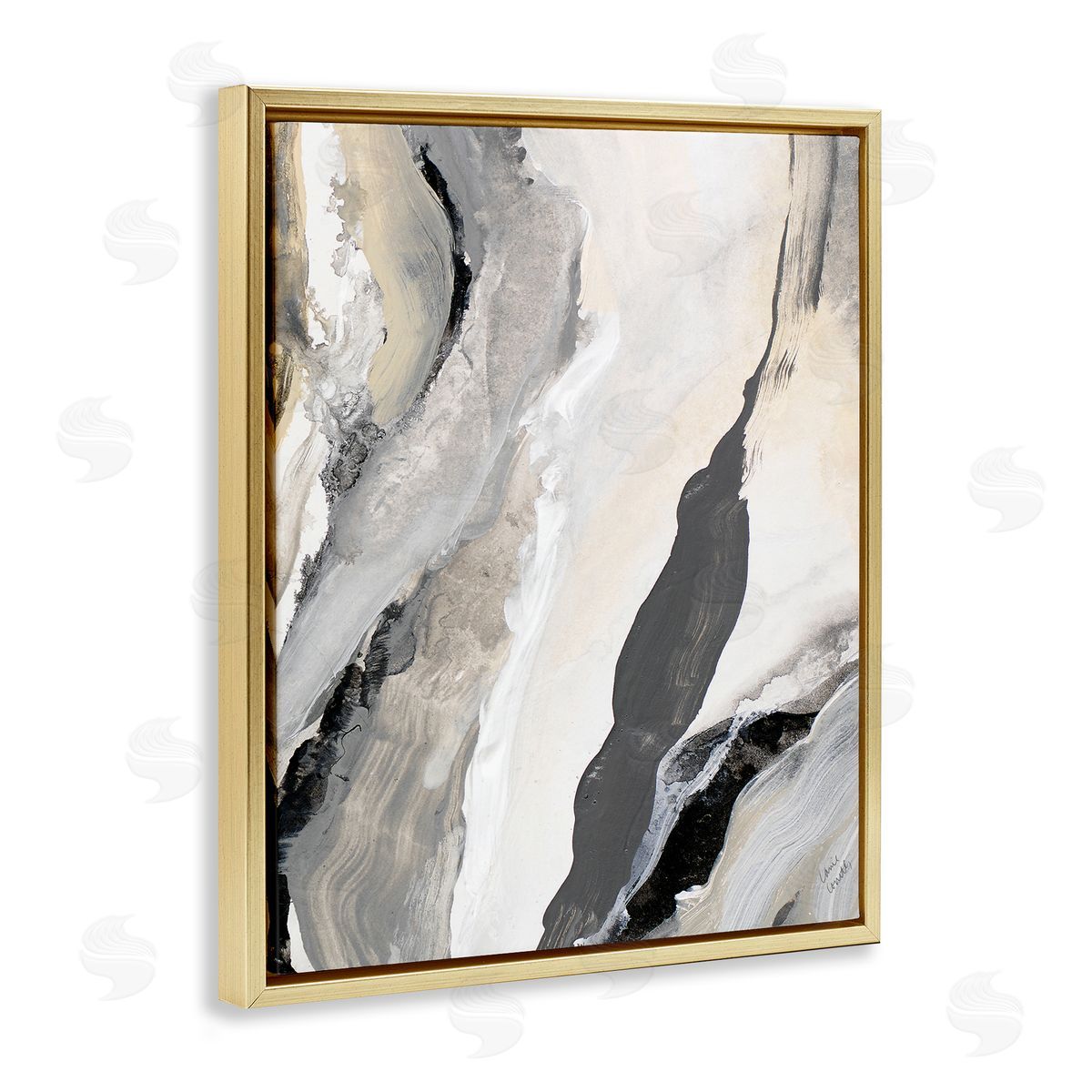 Lanie Loreth Paint Stroke Movement Abstraction Grey Beige 