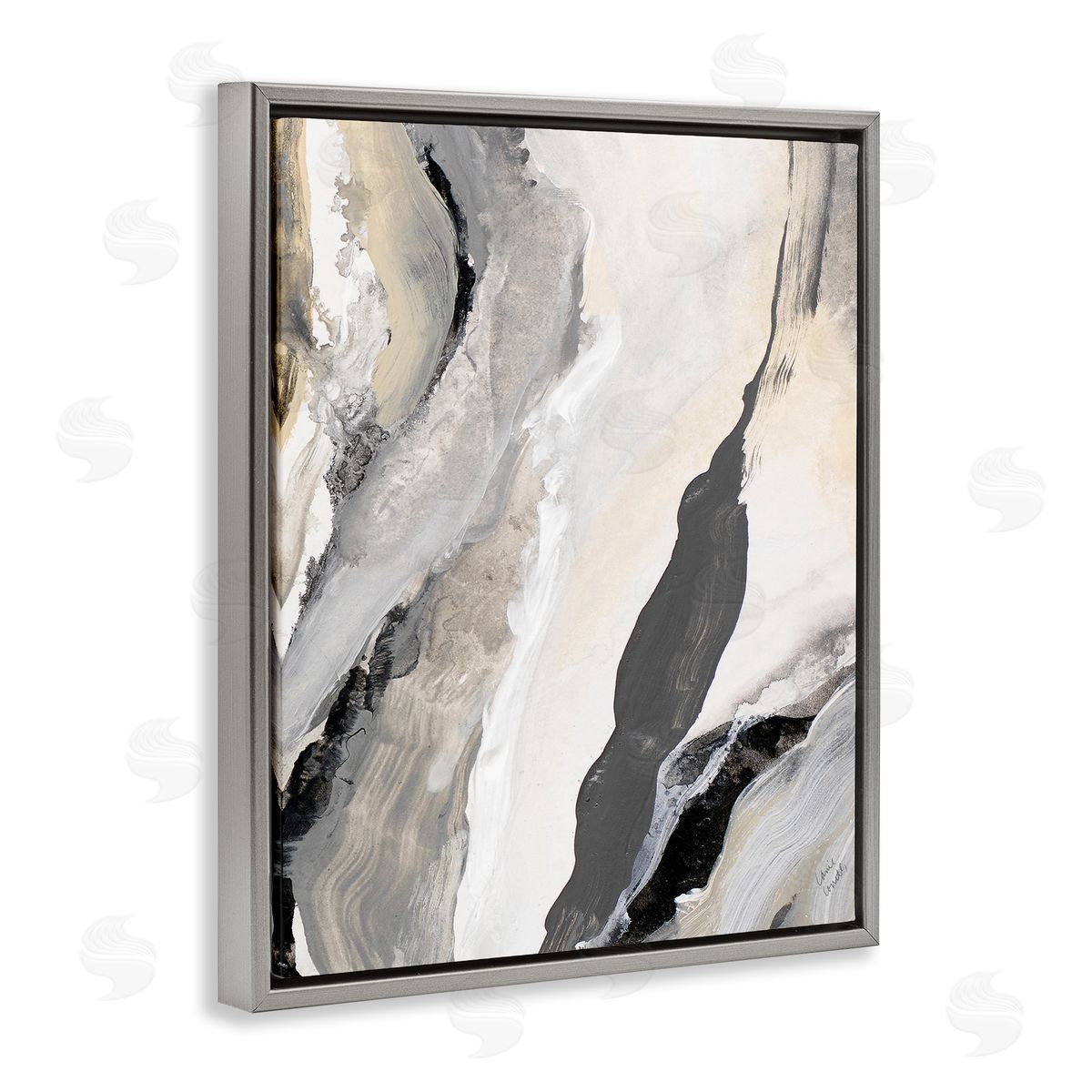 Lanie Loreth Paint Stroke Movement Abstraction Grey Beige 