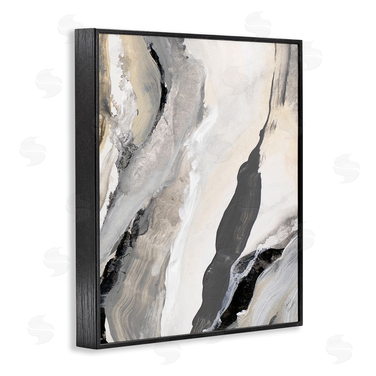 Lanie Loreth Paint Stroke Movement Abstraction Grey Beige 