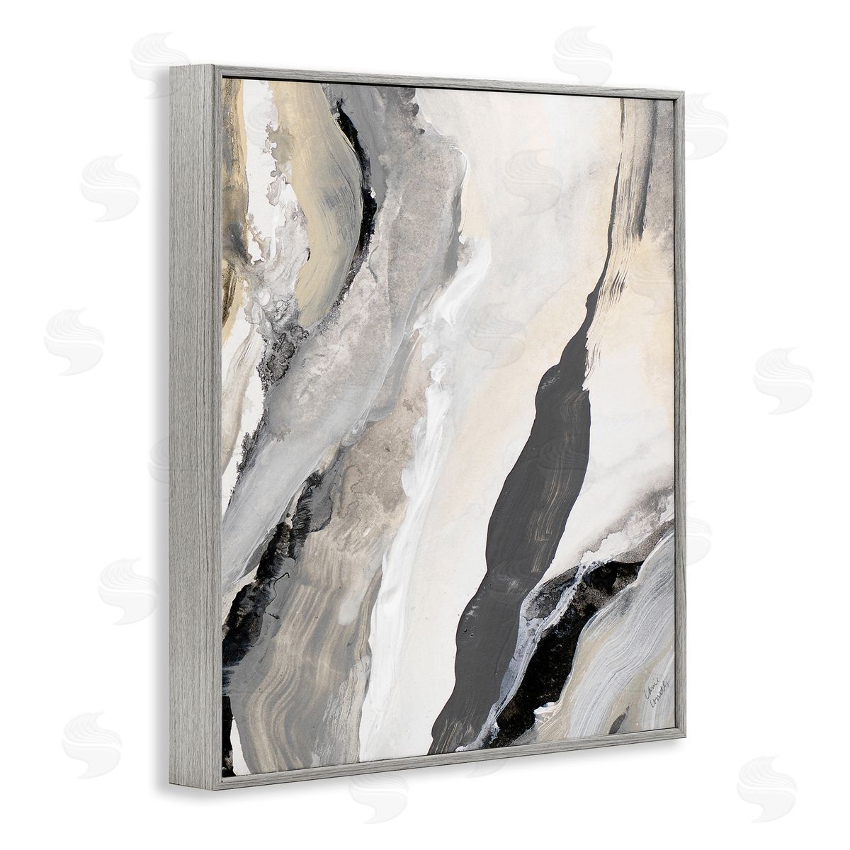 Lanie Loreth Paint Stroke Movement Abstraction Grey Beige 