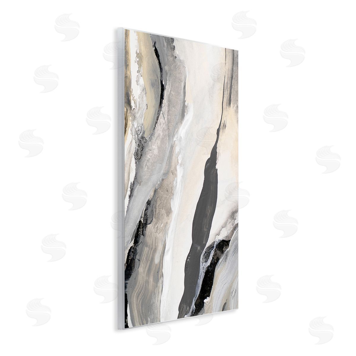 Lanie Loreth Paint Stroke Movement Abstraction Grey Beige 