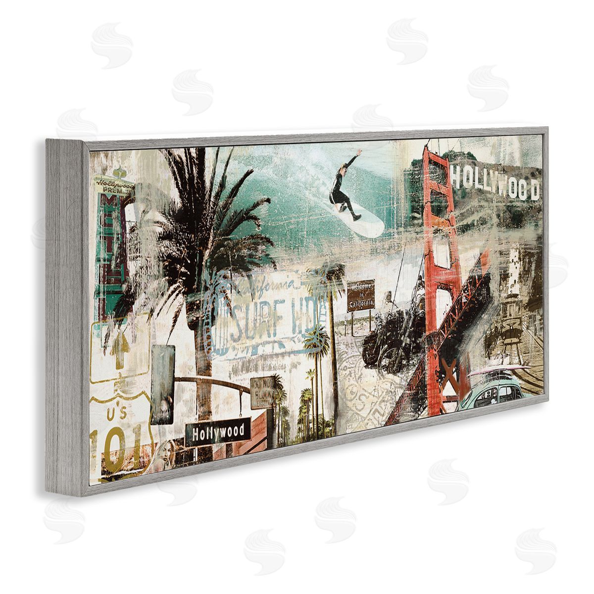 Tyler Burke Vintage California Collage Urban City Landmarks