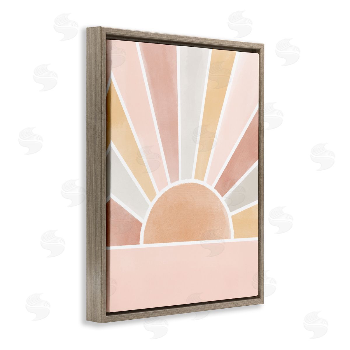Taylor Shannon Designs Pink Tone Horizon Striped Sun Ray Landscape