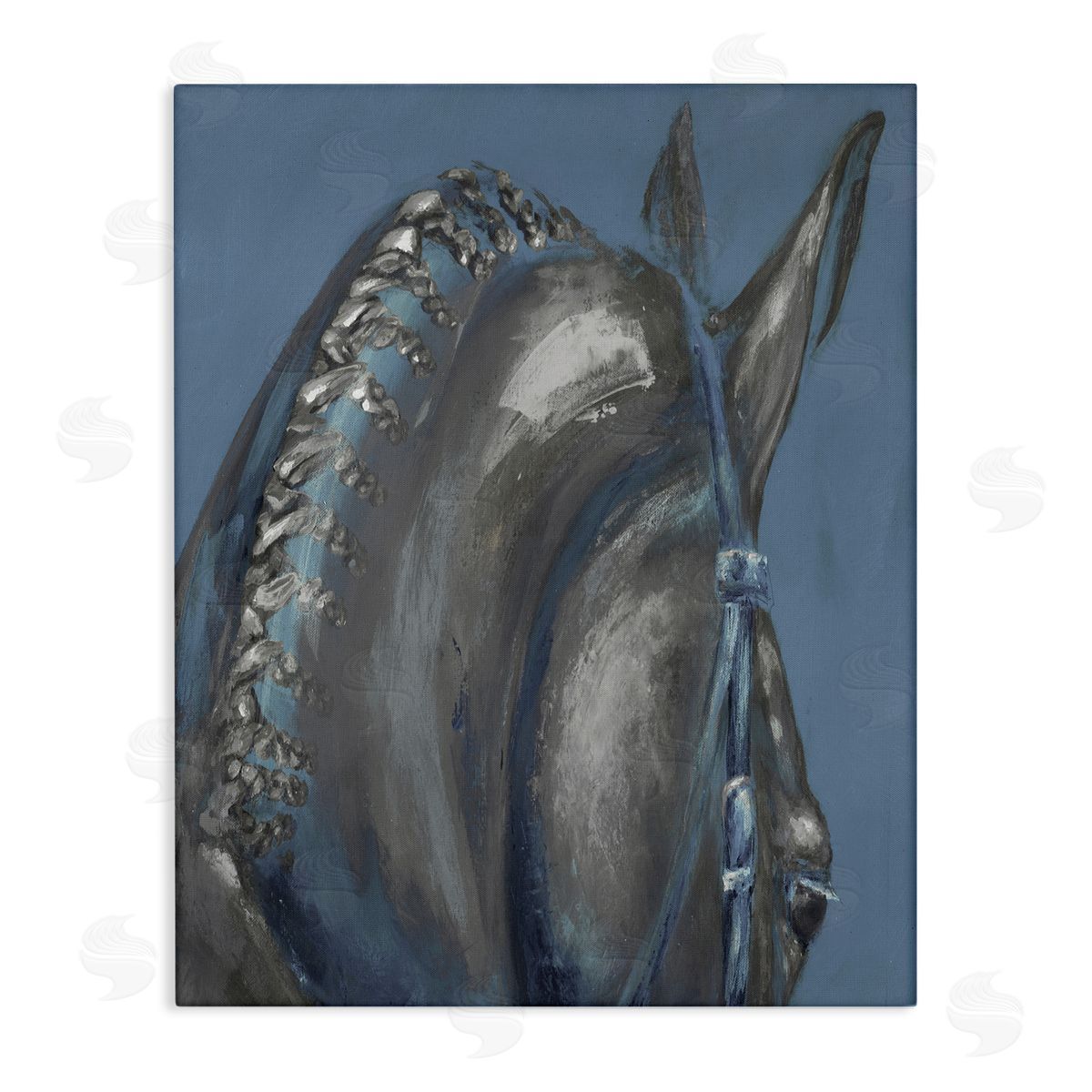 Dina D'Argo Horse Mane Portrait Blue Grey Hair Detail