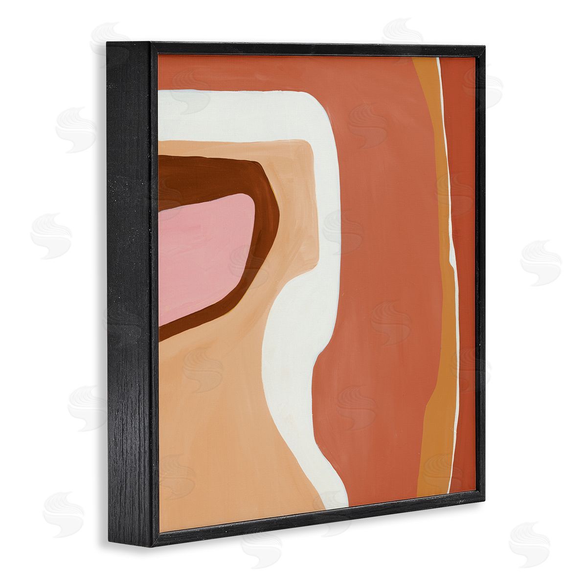 Ruth Fromstein Desert Inspired Abstraction Pink Red Beige Black Framed Glicee Wall Art Print
