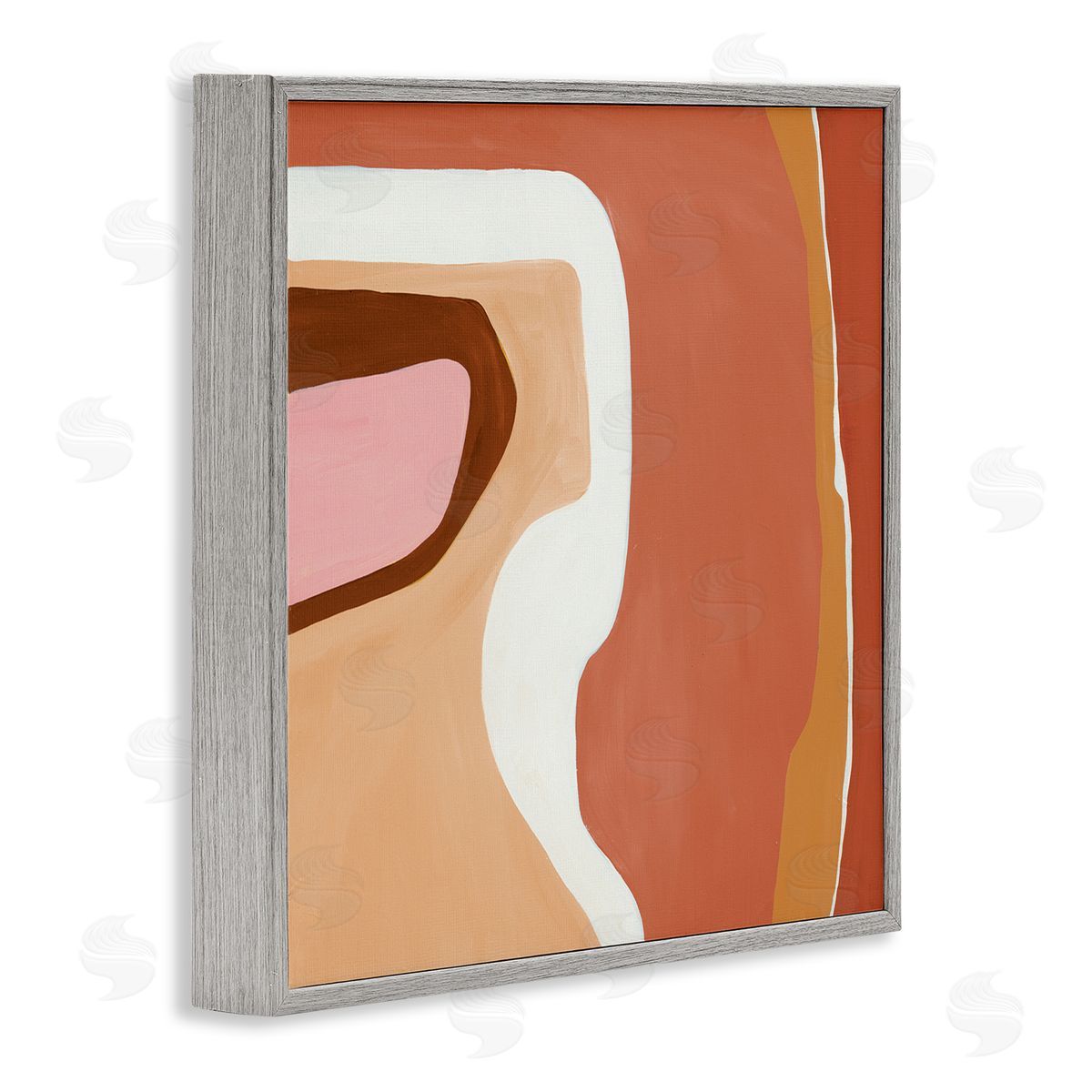 Ruth Fromstein Desert Inspired Abstraction Pink Red Beige Gray Framed Glicee Wall Art Print