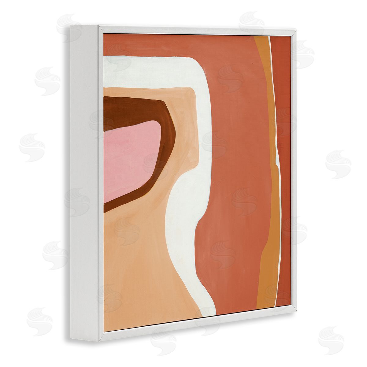 Ruth Fromstein Desert Inspired Abstraction Pink Red Beige White Framed Glicee Wall Art Print