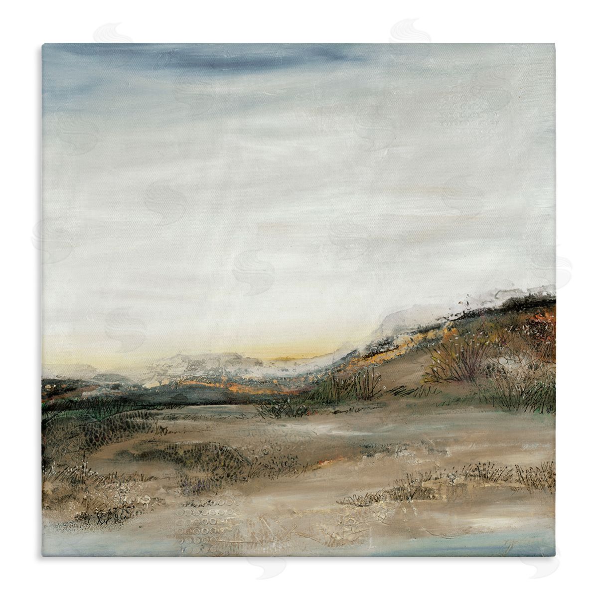 Ruth Fromstein Desert Landscape Abstraction Rustic Mountain Range Stretched Canvas Wall Art Print