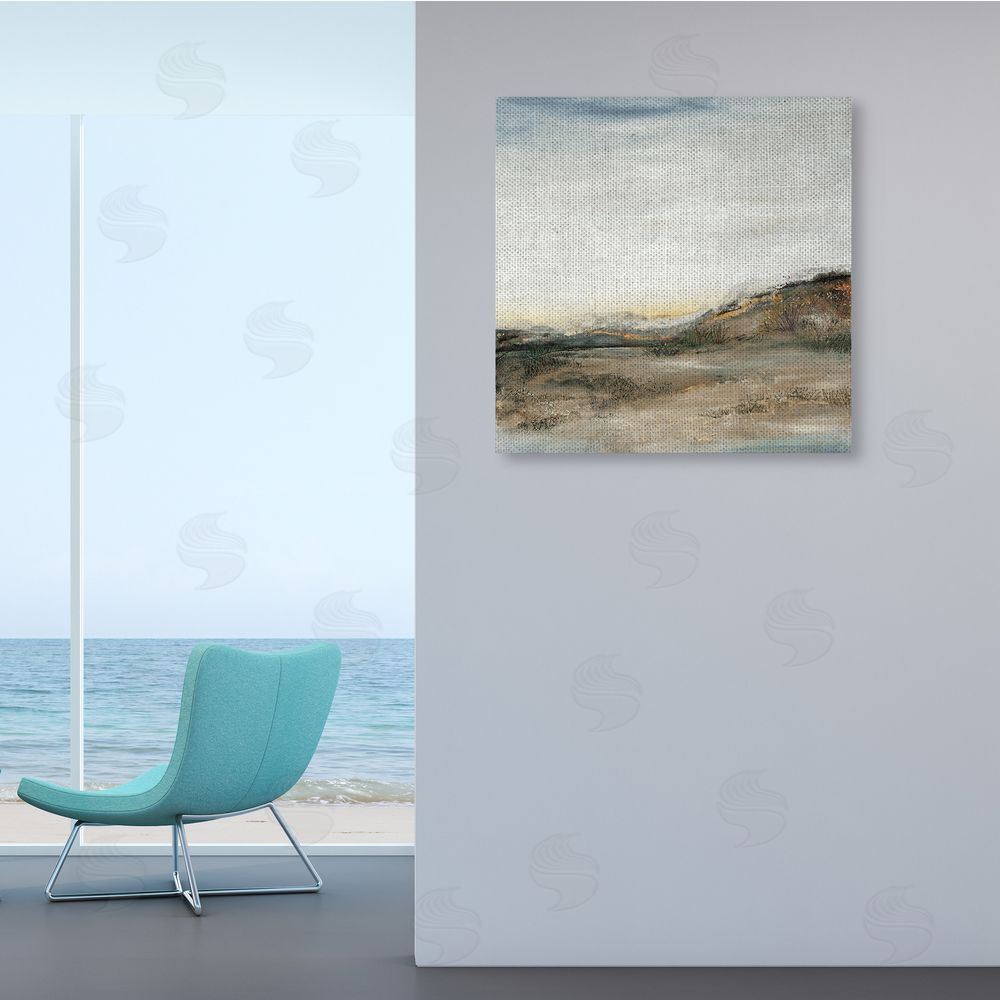 Ruth Fromstein Desert Landscape Abstraction Rustic Mountain Range Canvas Wall Art in Room
