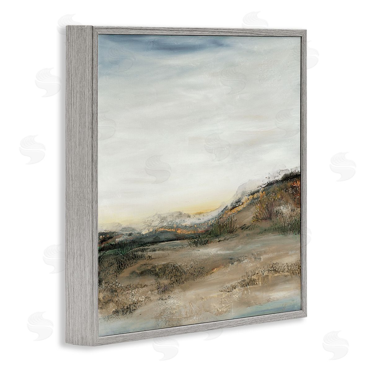 Ruth Fromstein Desert Landscape Abstraction Rustic Mountain Range Gray Framed Glicee Wall Art Print
