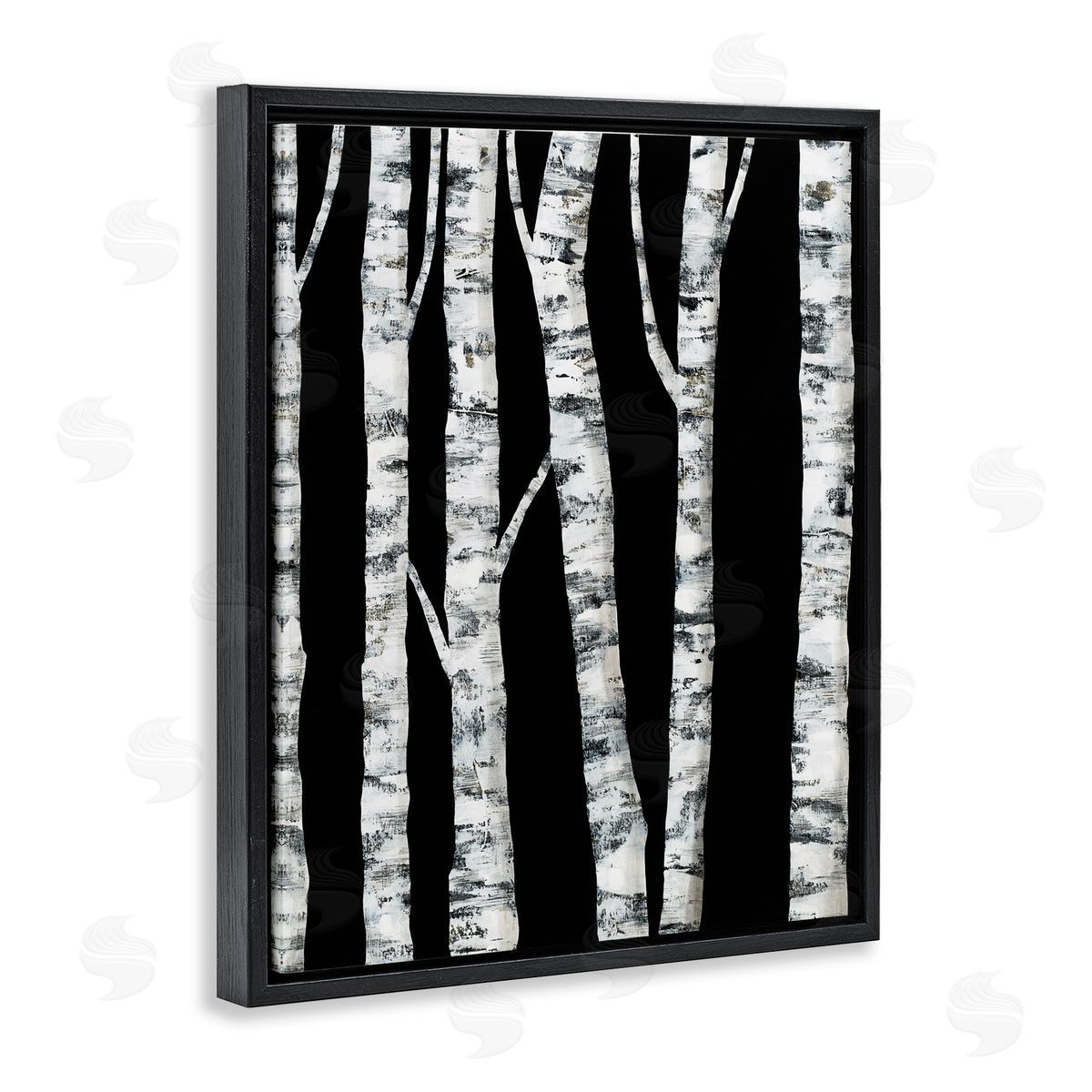 Ruth fr_sideomstein Black White Modern Birch Trees Dark Forest