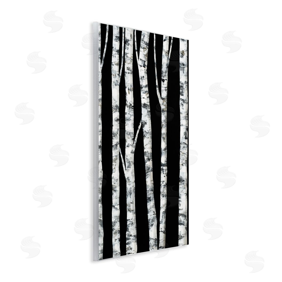 Ruth fr_sideomstein Black White Modern Birch Trees Dark Forest