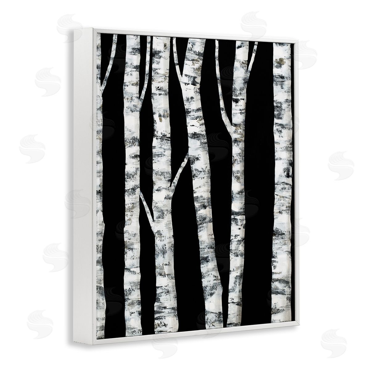 Ruth fr_sideomstein Black White Modern Birch Trees Dark Forest