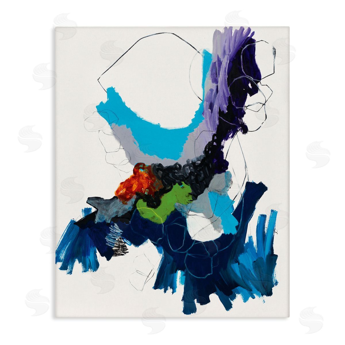 Jeff Iorillo Modern Pop Abstraction Blue Purple Grey