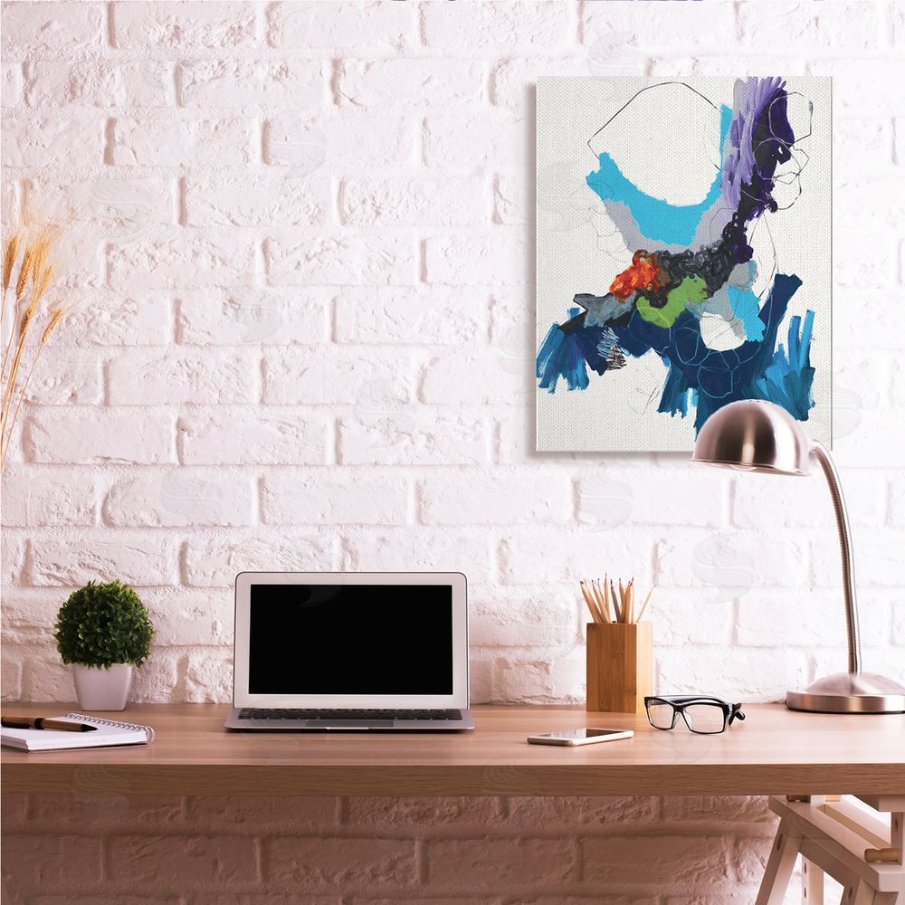 Jeff Iorillo Modern Pop Abstraction Blue Purple Grey