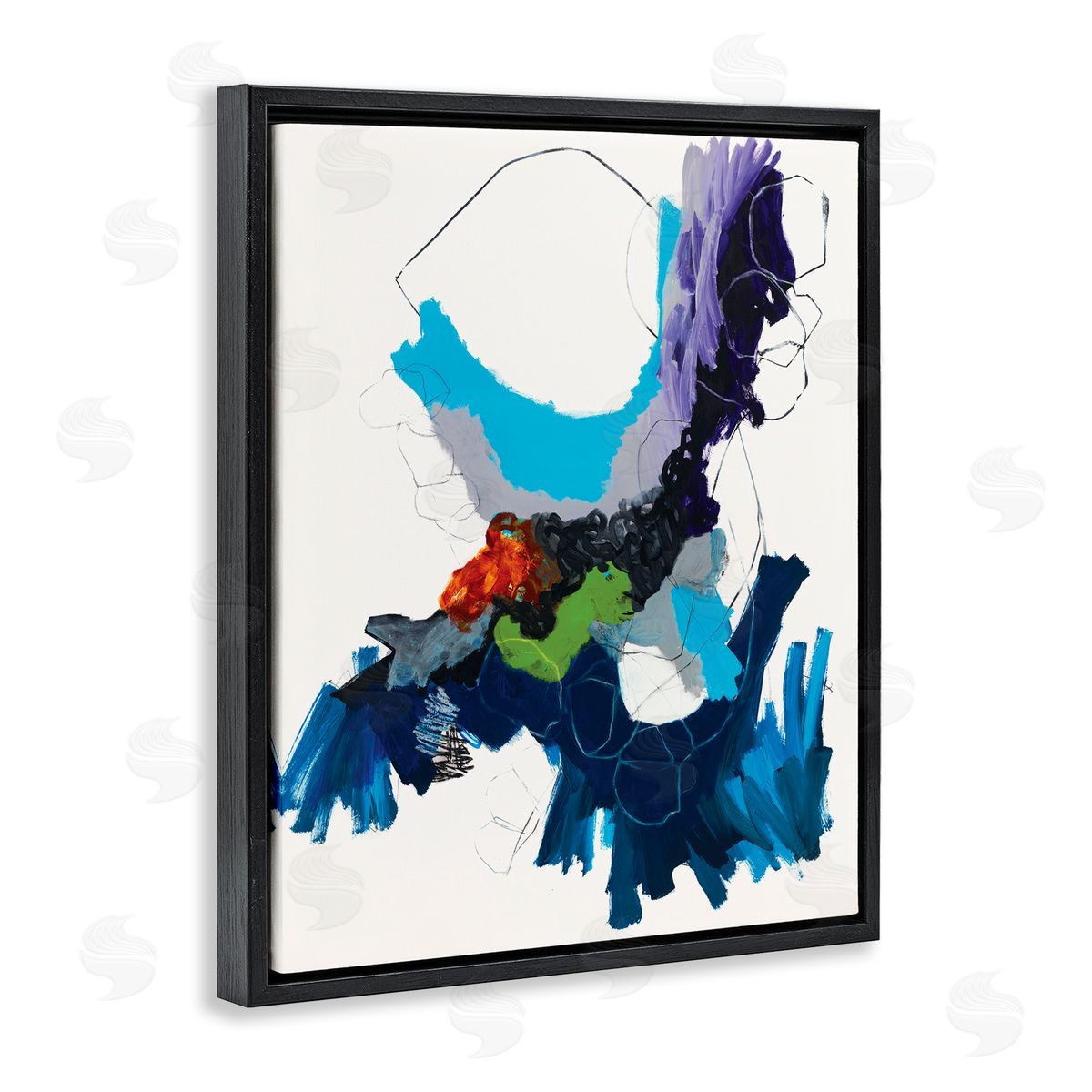 Jeff Iorillo Modern Pop Abstraction Blue Purple Grey
