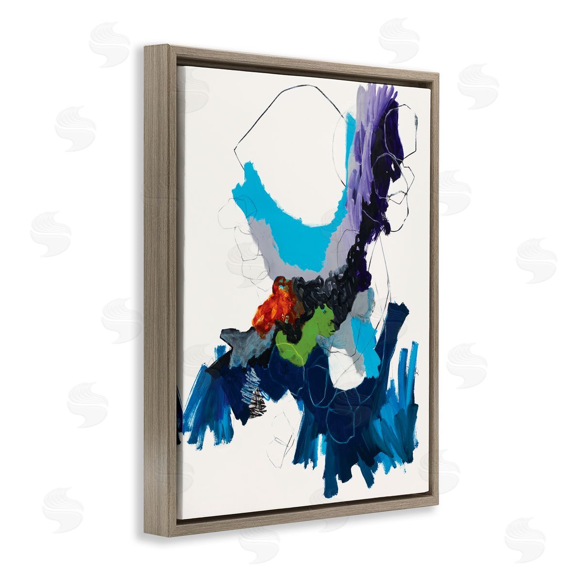 Jeff Iorillo Modern Pop Abstraction Blue Purple Grey
