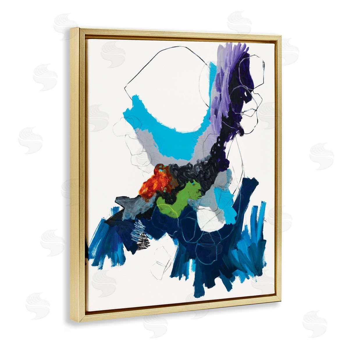 Jeff Iorillo Modern Pop Abstraction Blue Purple Grey