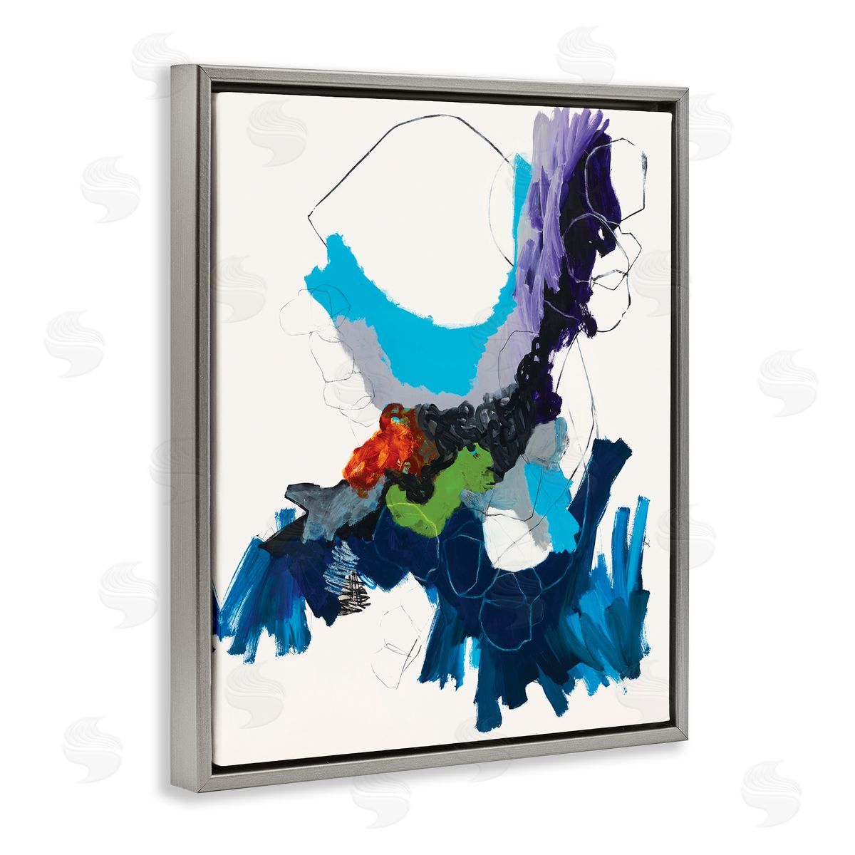 Jeff Iorillo Modern Pop Abstraction Blue Purple Grey