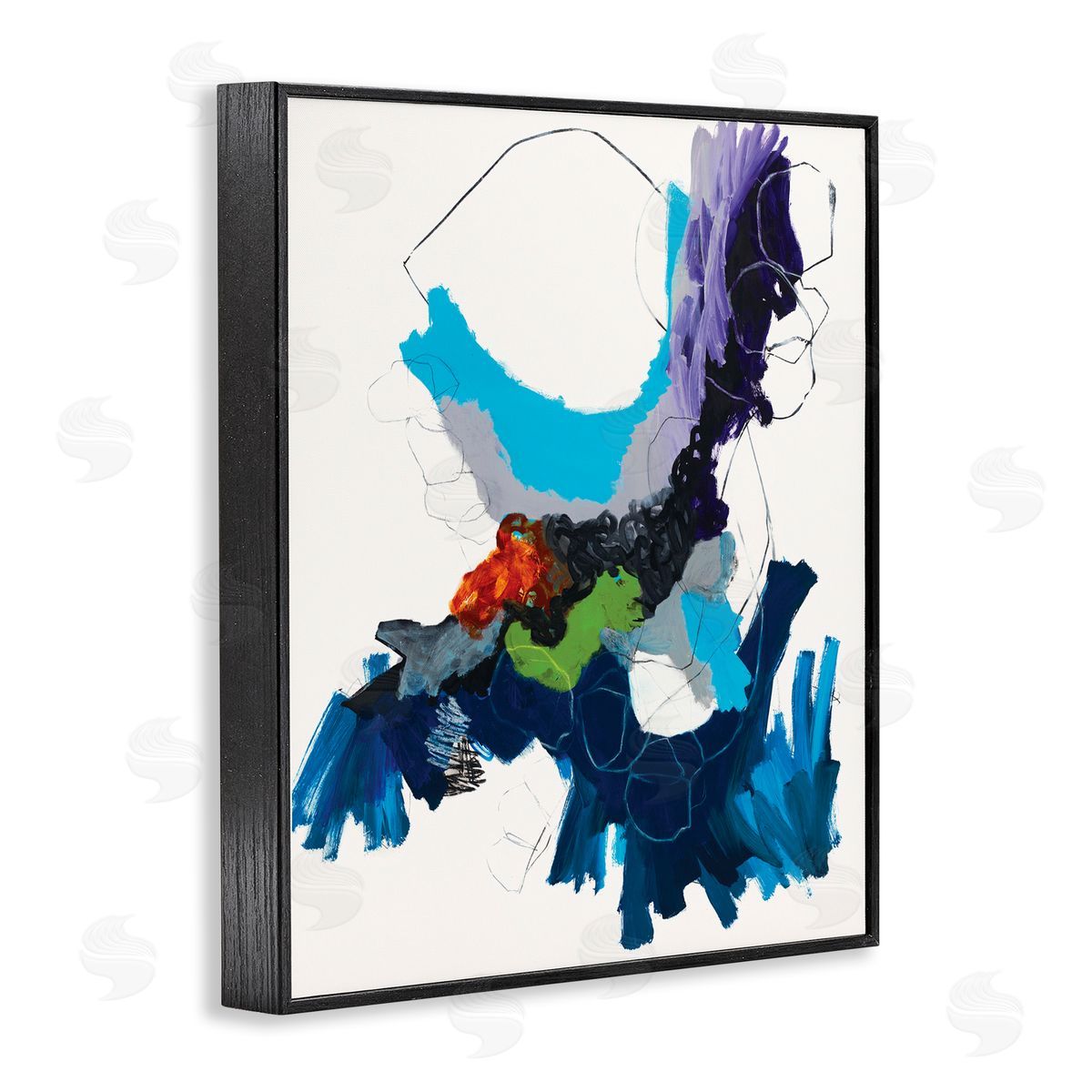 Jeff Iorillo Modern Pop Abstraction Blue Purple Grey