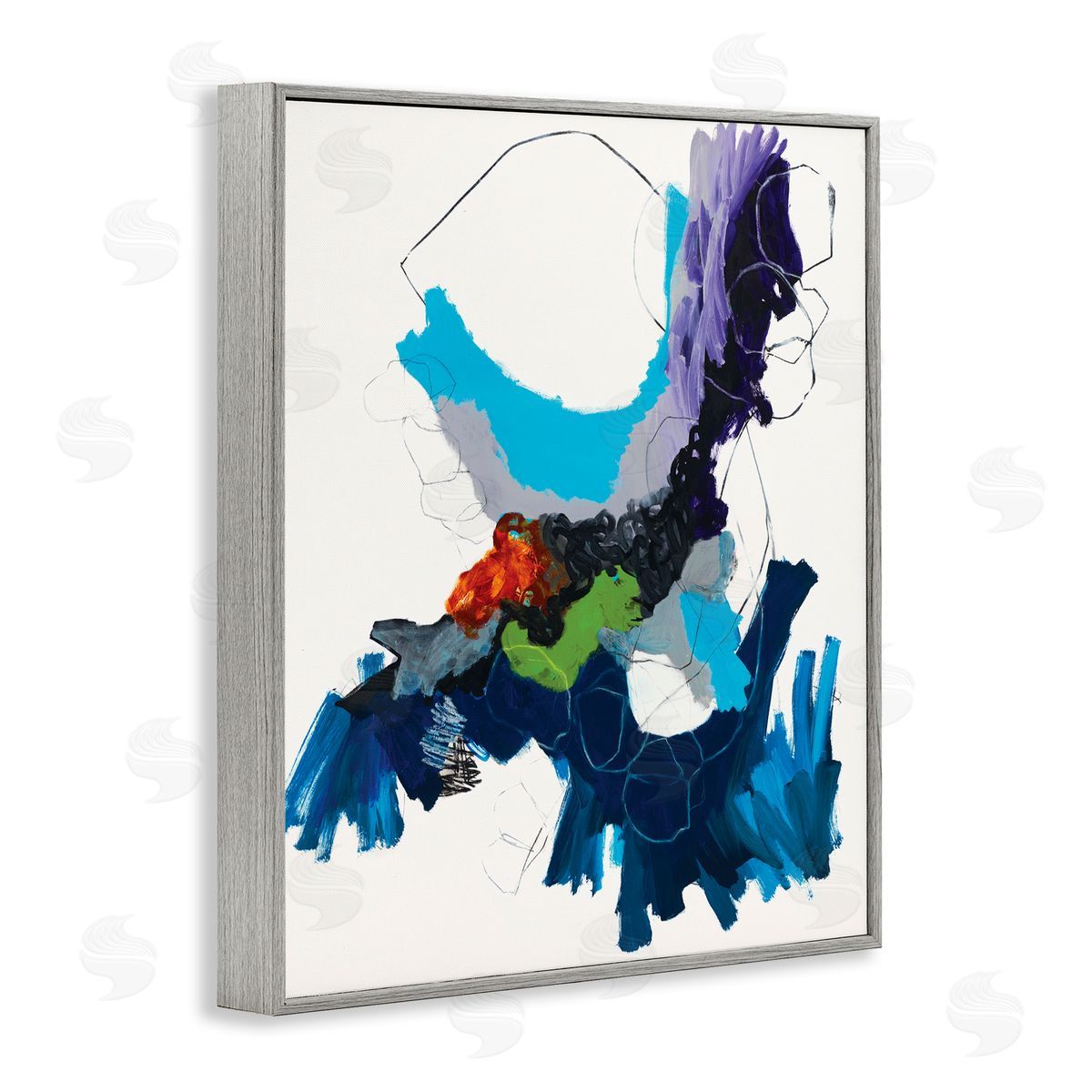 Jeff Iorillo Modern Pop Abstraction Blue Purple Grey