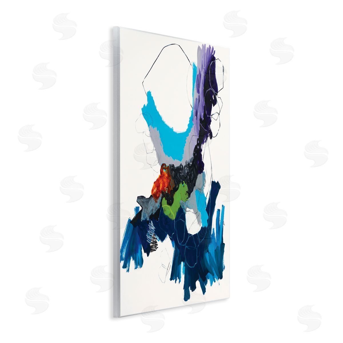 Jeff Iorillo Modern Pop Abstraction Blue Purple Grey