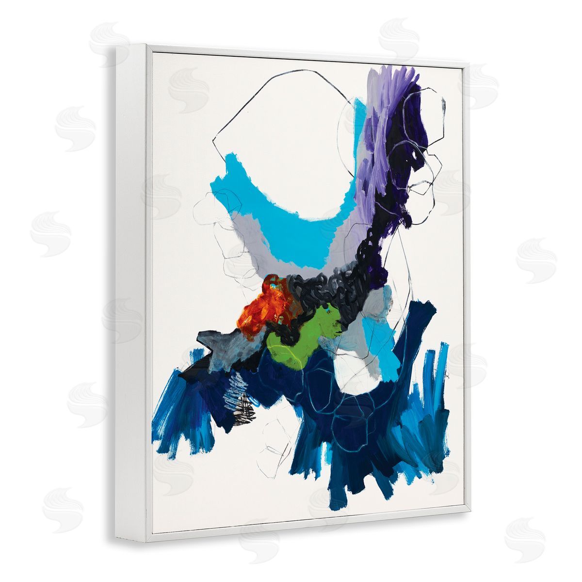 Jeff Iorillo Modern Pop Abstraction Blue Purple Grey