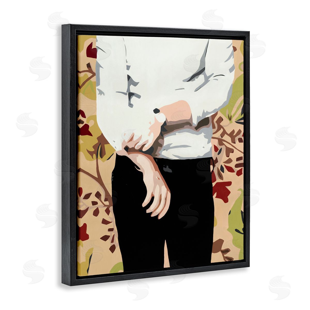 Beth Ann Lawson Glam Man Rolling Up Sleeve over Floral Pattern