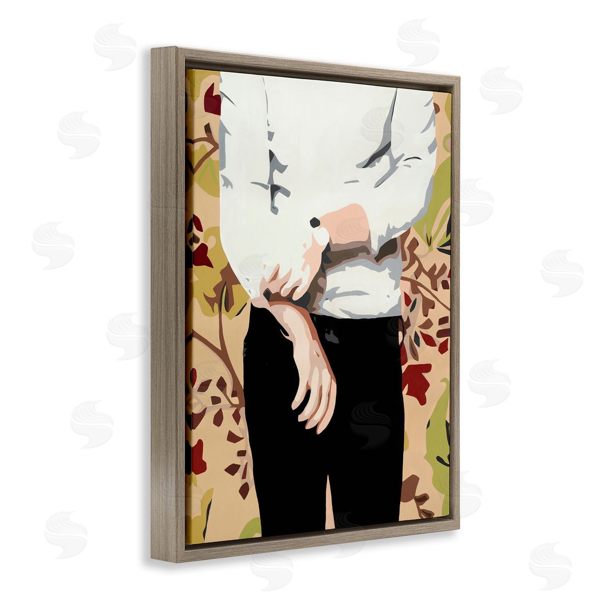 Beth Ann Lawson Glam Man Rolling Up Sleeve over Floral Pattern