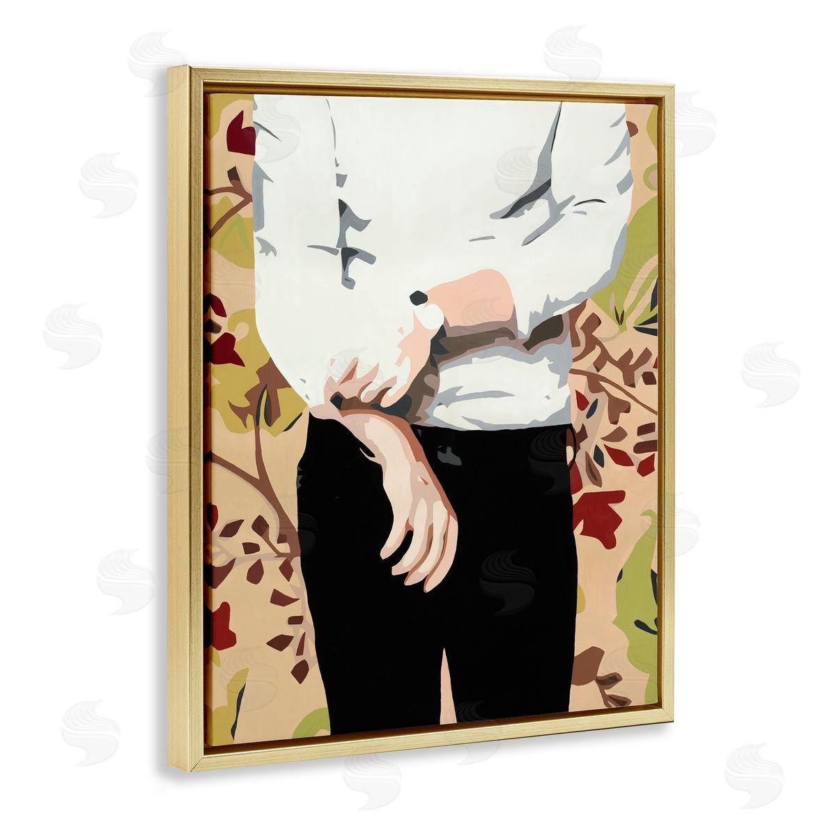 Beth Ann Lawson Glam Man Rolling Up Sleeve over Floral Pattern