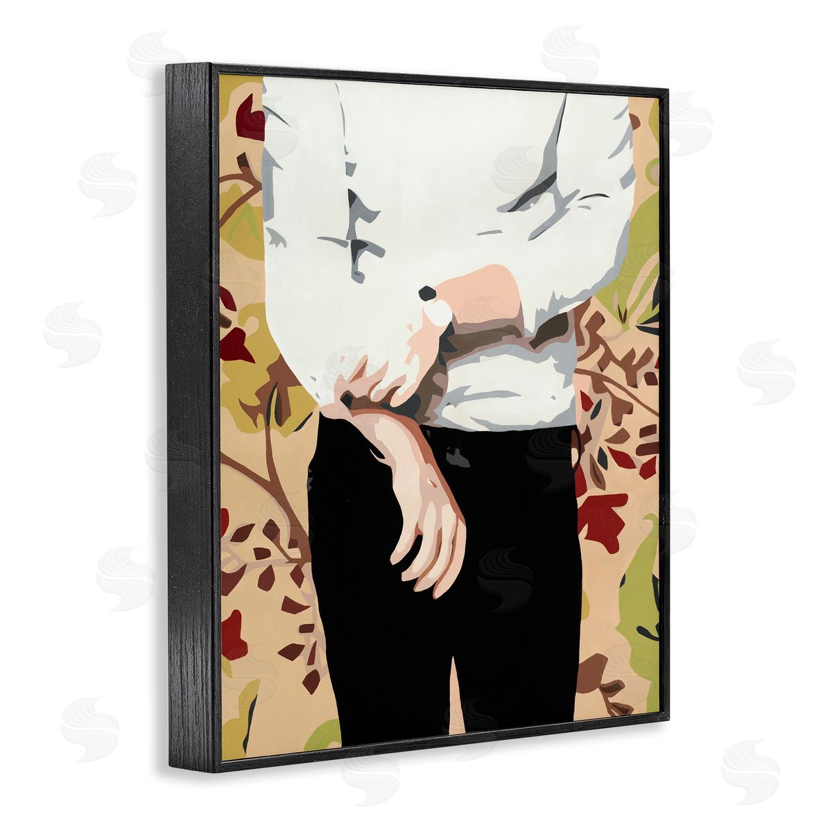 Beth Ann Lawson Glam Man Rolling Up Sleeve over Floral Pattern