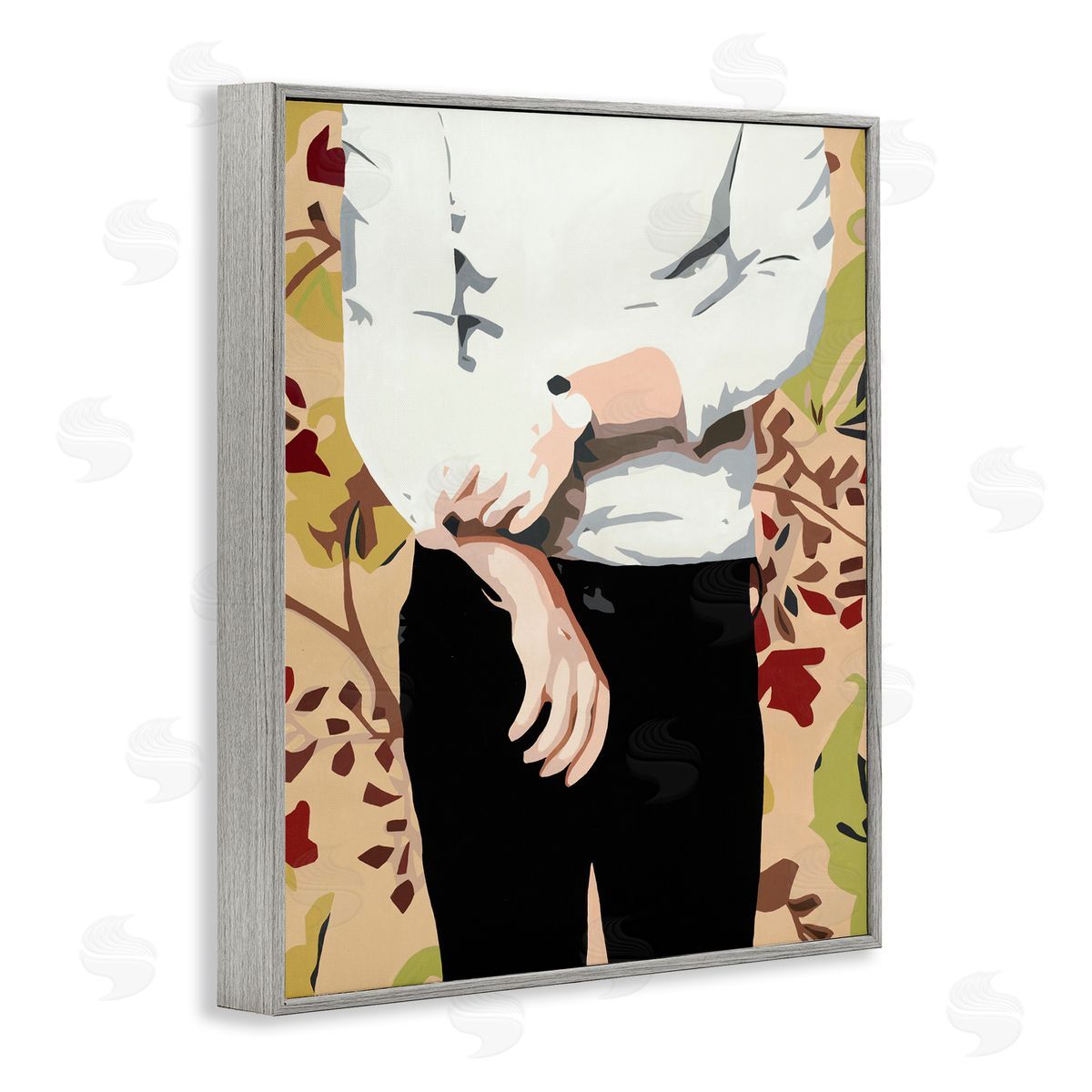 Beth Ann Lawson Glam Man Rolling Up Sleeve over Floral Pattern