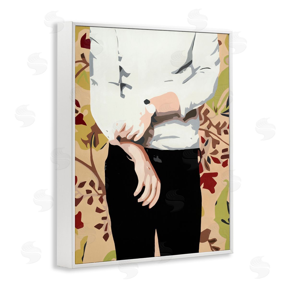 Beth Ann Lawson Glam Man Rolling Up Sleeve over Floral Pattern
