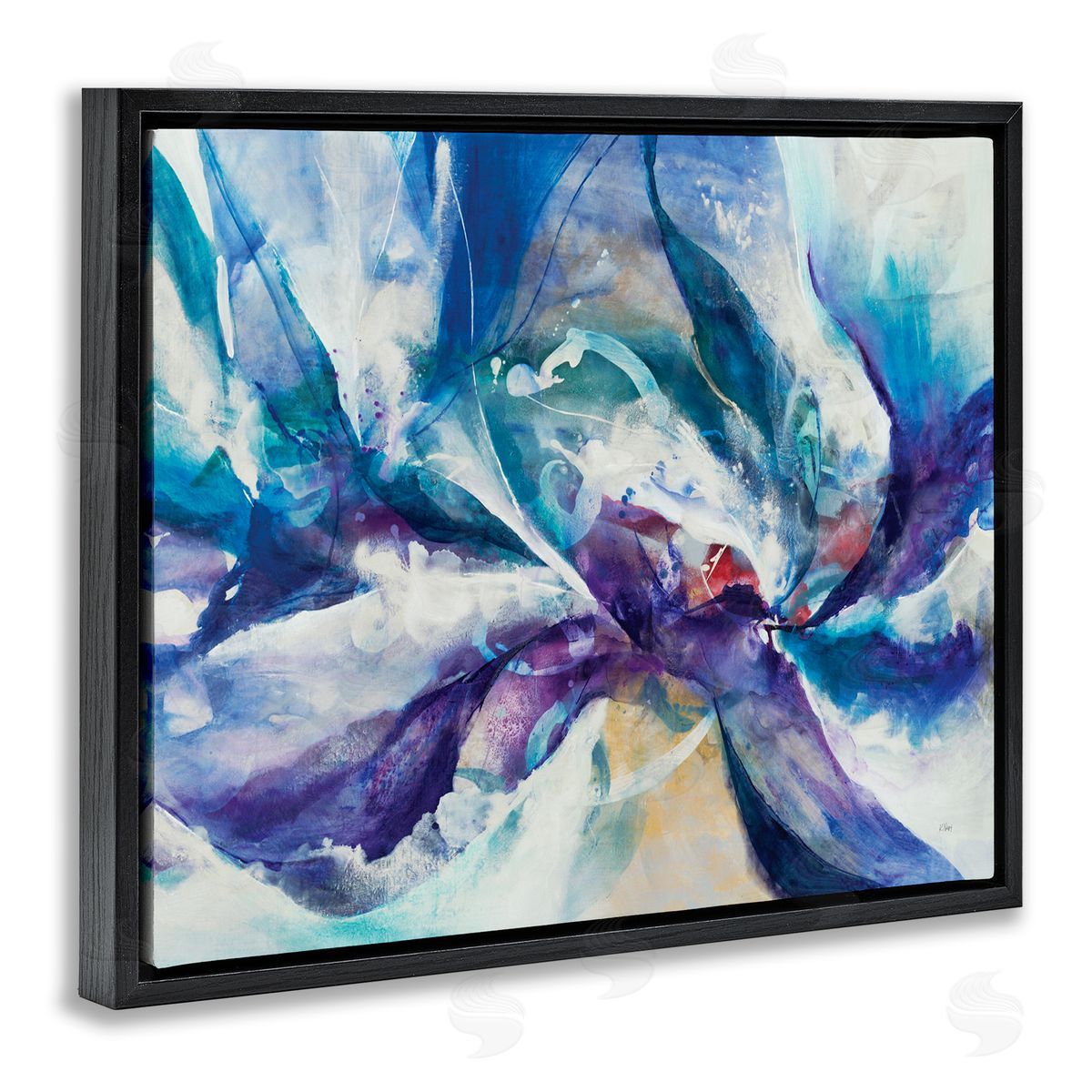K. Nari Underwater Scene Abstract Swirling Blue Purple Details