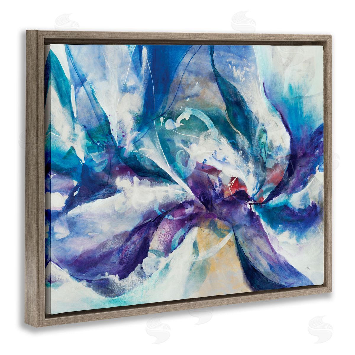 K. Nari Underwater Scene Abstract Swirling Blue Purple Details