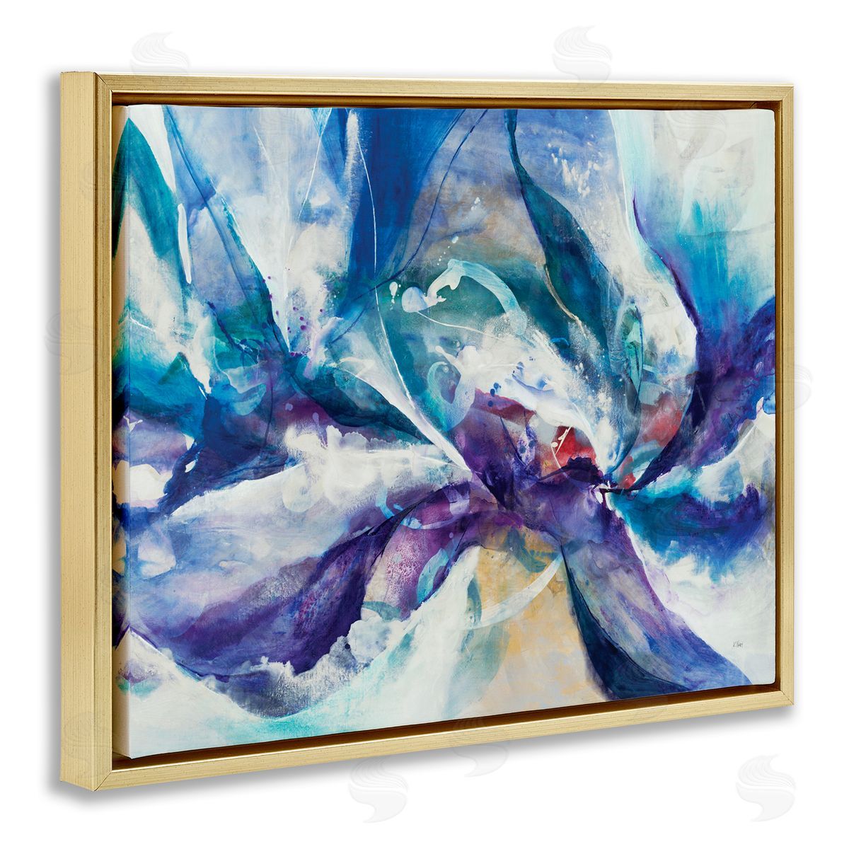 K. Nari Underwater Scene Abstract Swirling Blue Purple Details