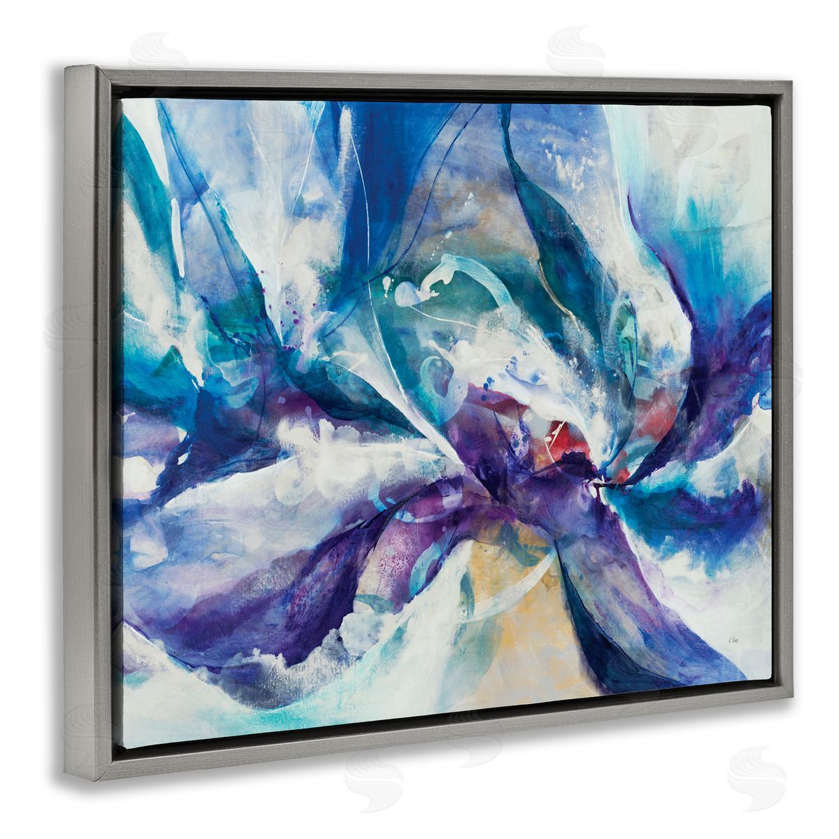 K. Nari Underwater Scene Abstract Swirling Blue Purple Details