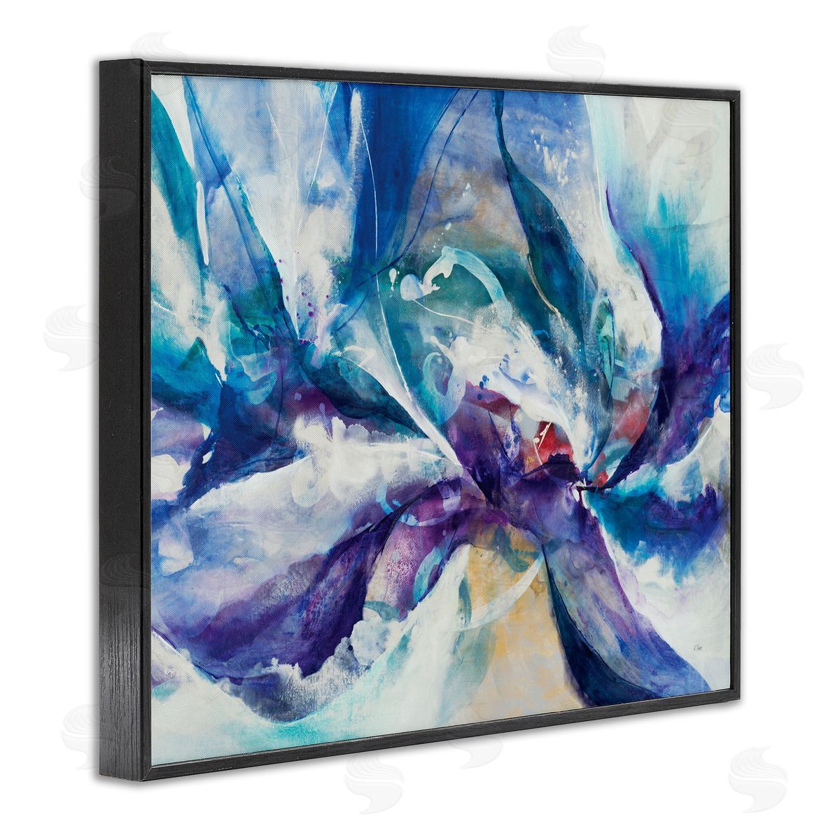 K. Nari Underwater Scene Abstract Swirling Blue Purple Details