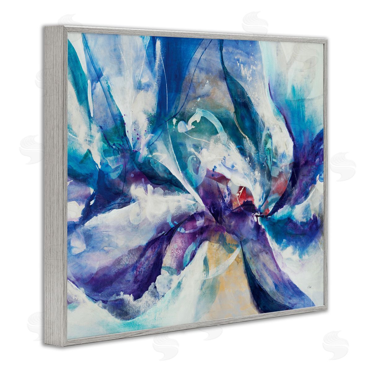 K. Nari Underwater Scene Abstract Swirling Blue Purple Details