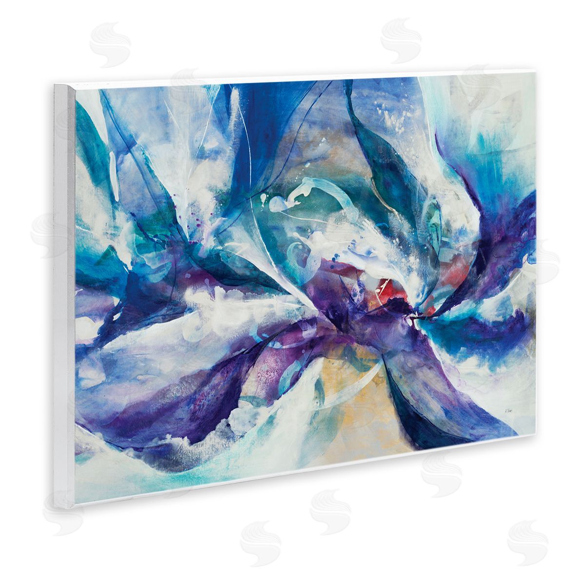 K. Nari Underwater Scene Abstract Swirling Blue Purple Details