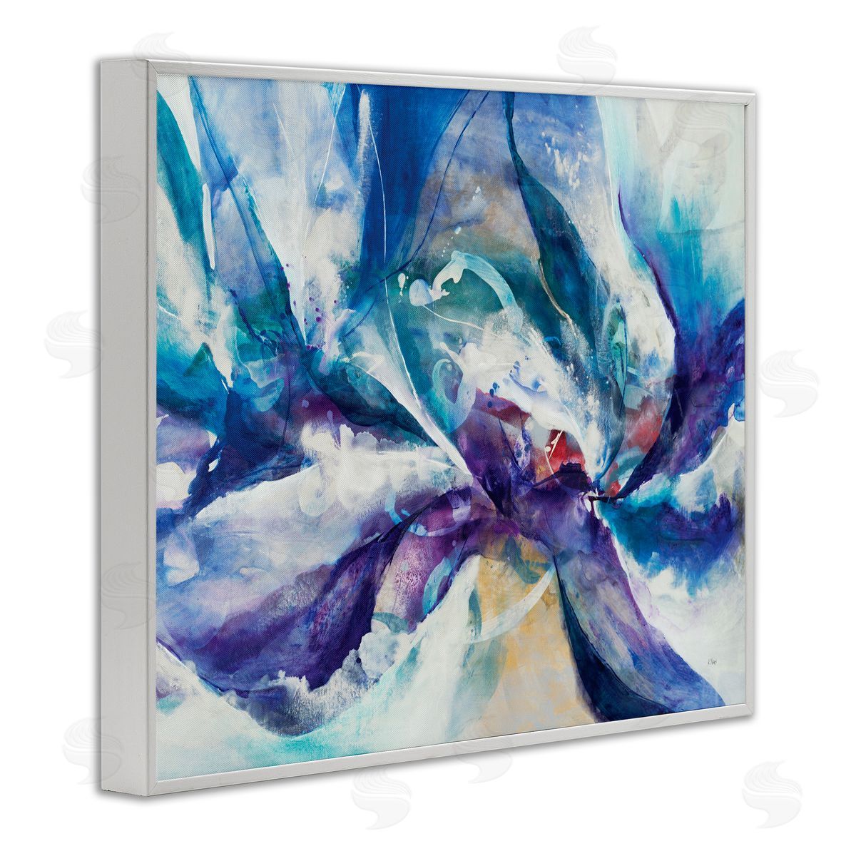 K. Nari Underwater Scene Abstract Swirling Blue Purple Details