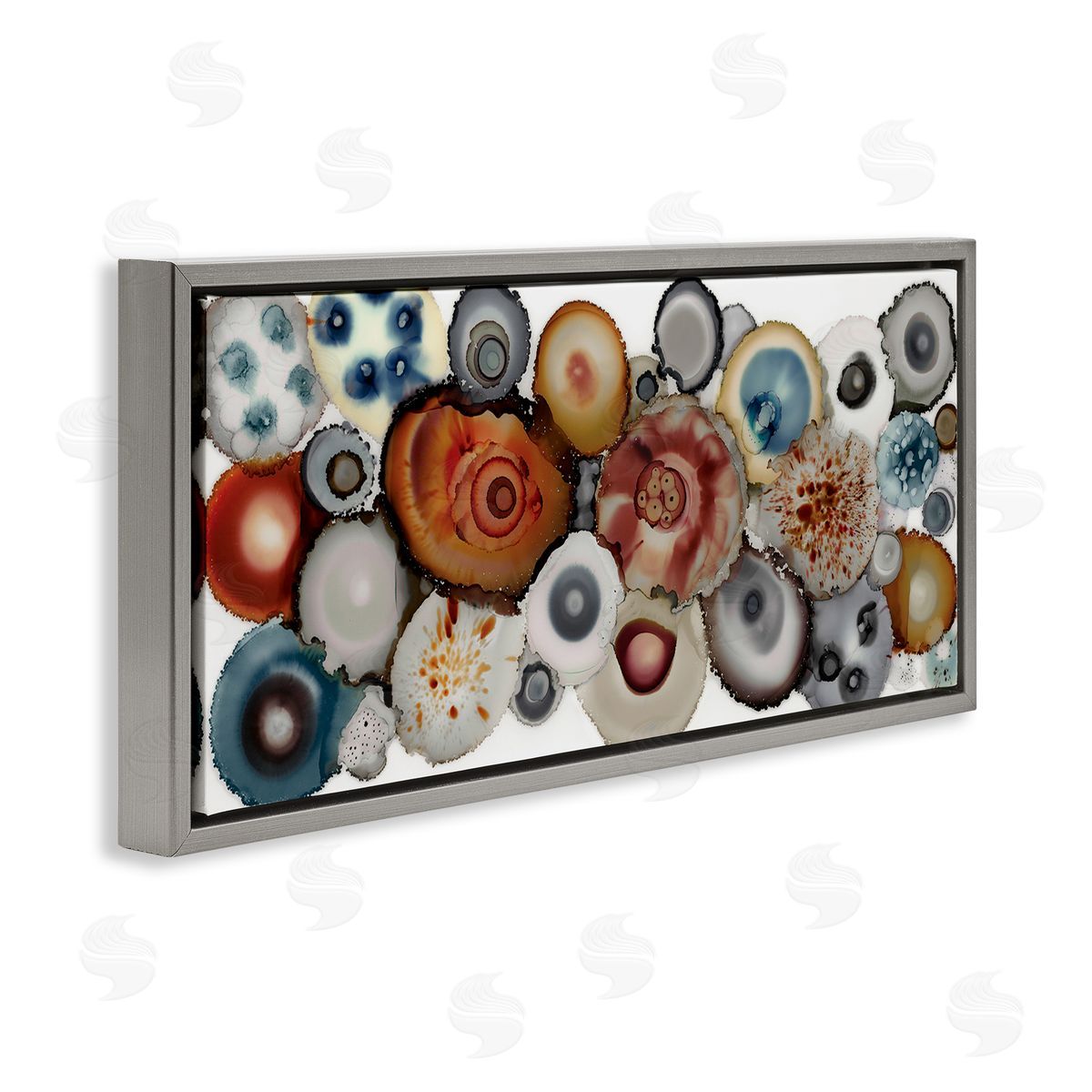 Laura Van Horne Collage of Earth Geodes Natural Blue Brown Grey