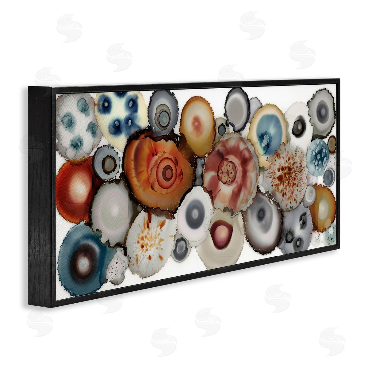 Laura Van Horne Collage of Earth Geodes Natural Blue Brown Grey