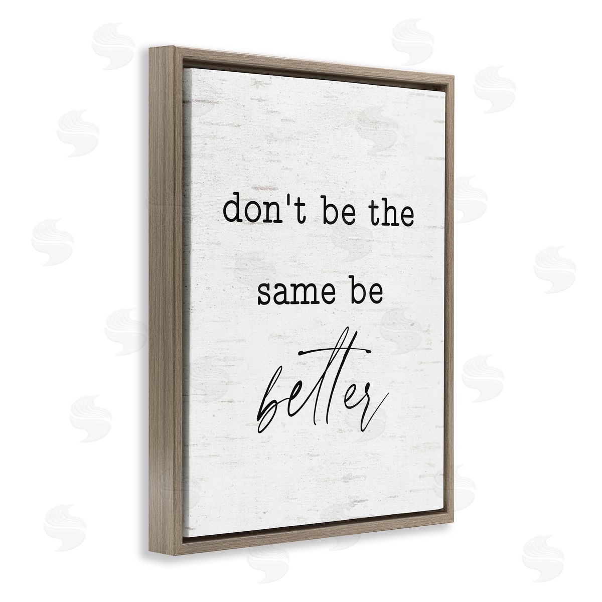Lettered and Lined Don't Be The Same Be Better Phrase Typewriter Text