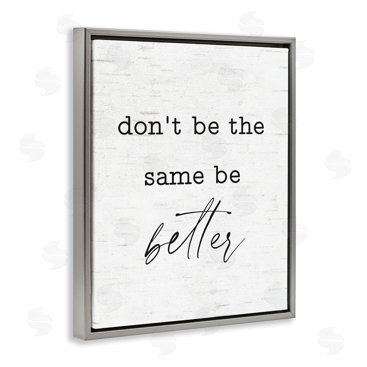 Lettered and Lined Don't Be The Same Be Better Phrase Typewriter Text