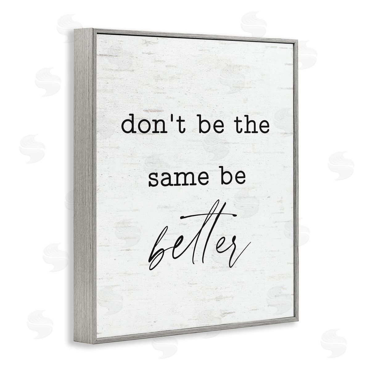 Lettered and Lined Don't Be The Same Be Better Phrase Typewriter Text