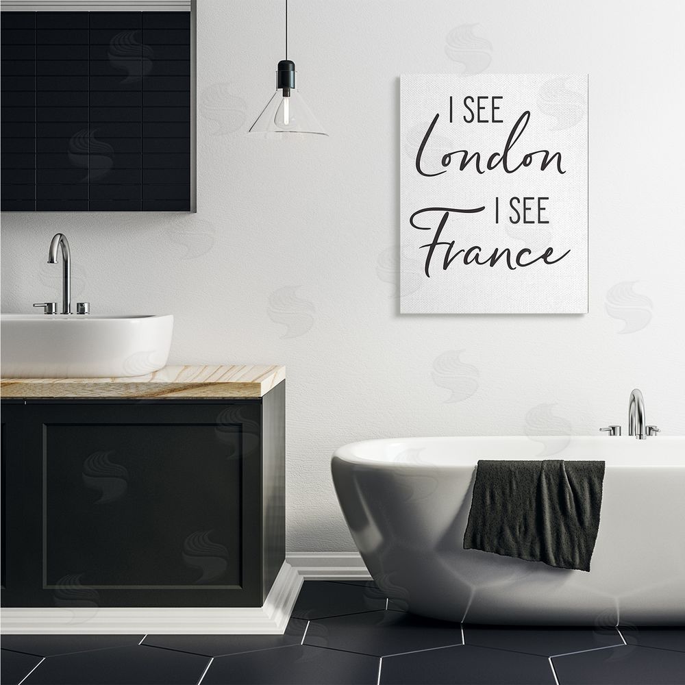Lettered and Lined I See London and fr_sideance Saying Bathroom Humor 
