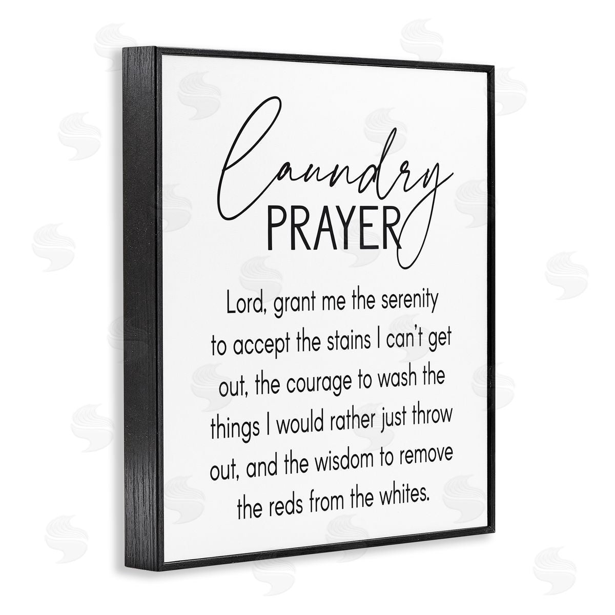 Lettered and Lined Laundry Prayer Phrase Bathroom Housework Humor  Black Framed Glicee Wall Art Print