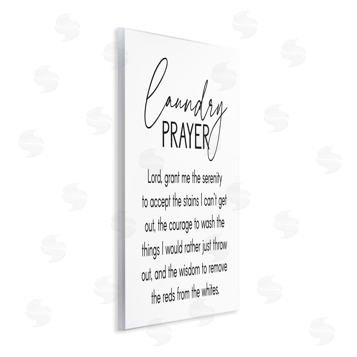 Lettered and Lined Laundry Prayer Phrase Bathroom Housework Humor  Wooden Wall Plaque Art Print