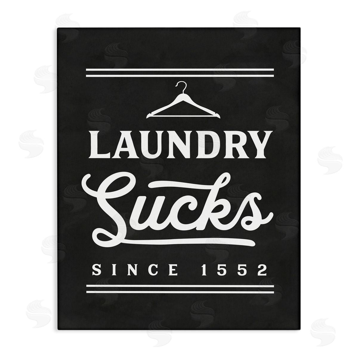 Lettered and Lined Laundry Sucks Phrase Bathroom Clothesline Hanger
